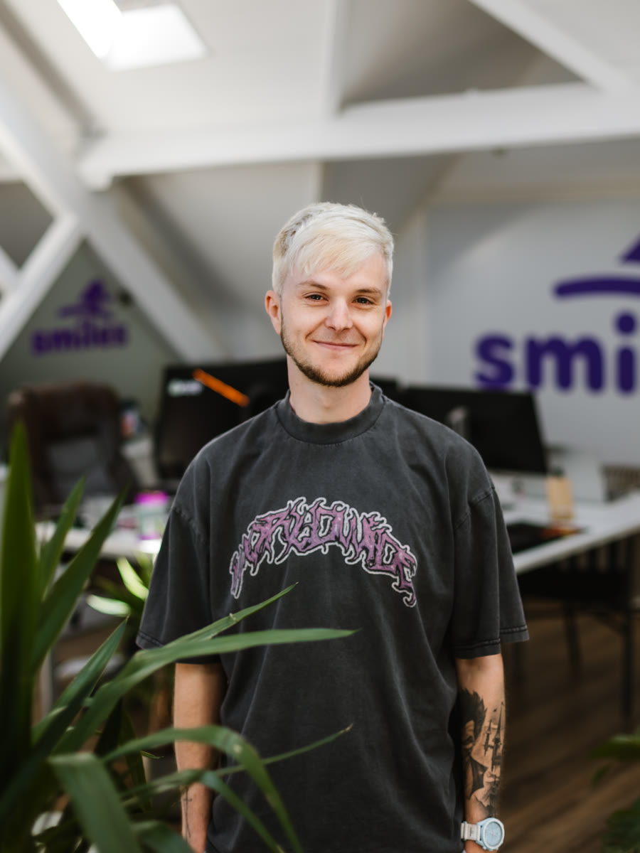 Stephen, founder of Smiles, in the Smiles office