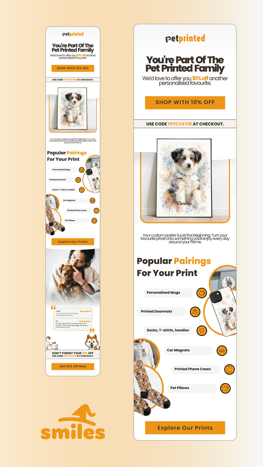 Pet Printed: you're part of the Pet Printed family, popular pairings