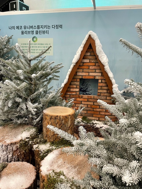 팝업 행사 식물 장식 시공 현장
