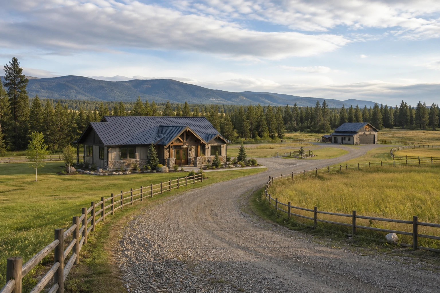 Western Canadian acreage with a rural home, workshop, fenced land and a clear gravel access road