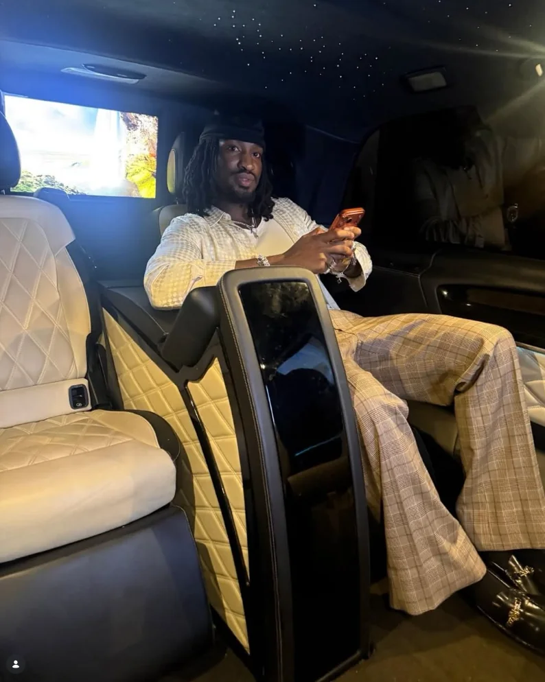 Guest seated in luxury chauffeur cabin