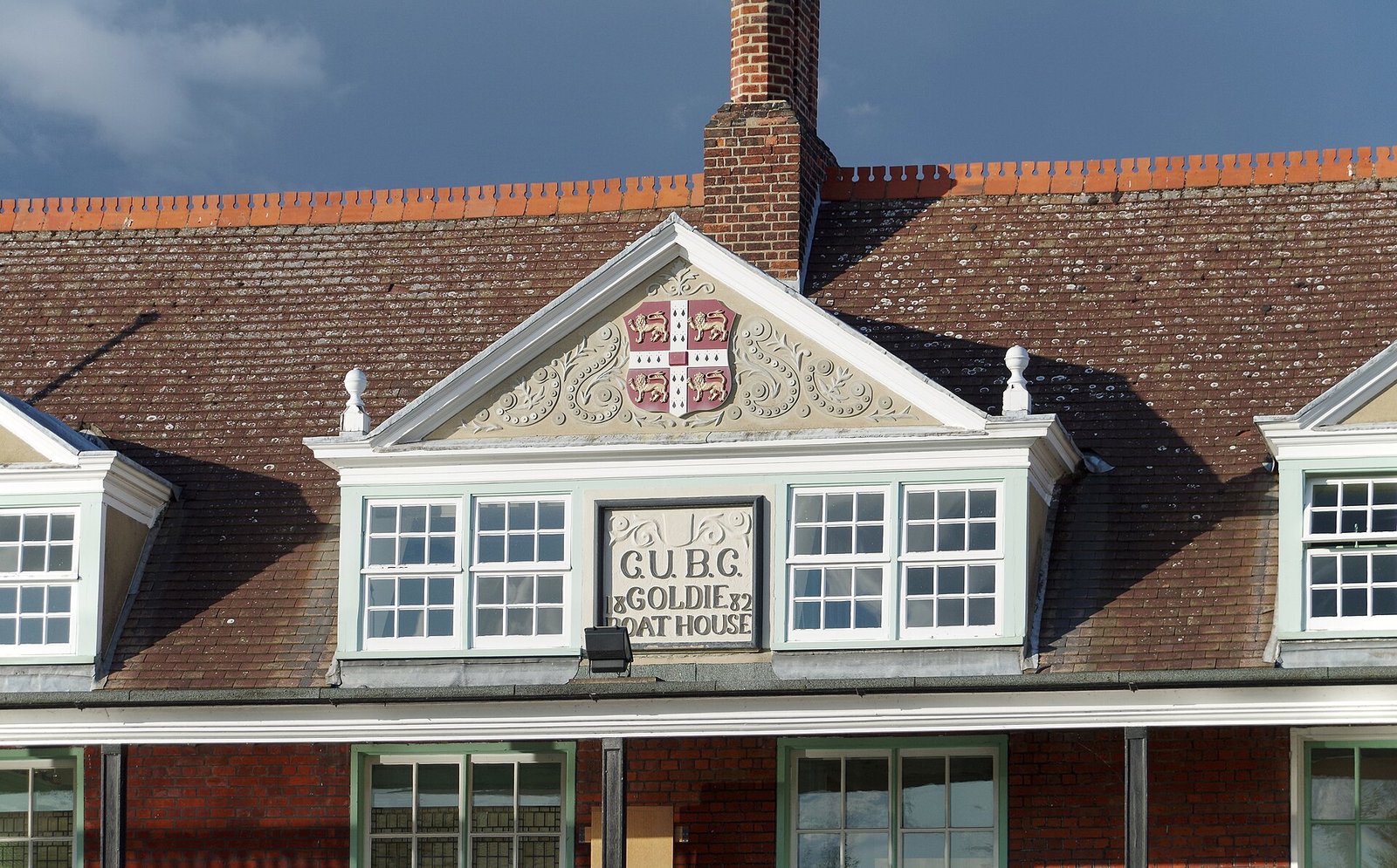 The C.U.B.C. Goldie Boathouse on the River Cam, Cambridge