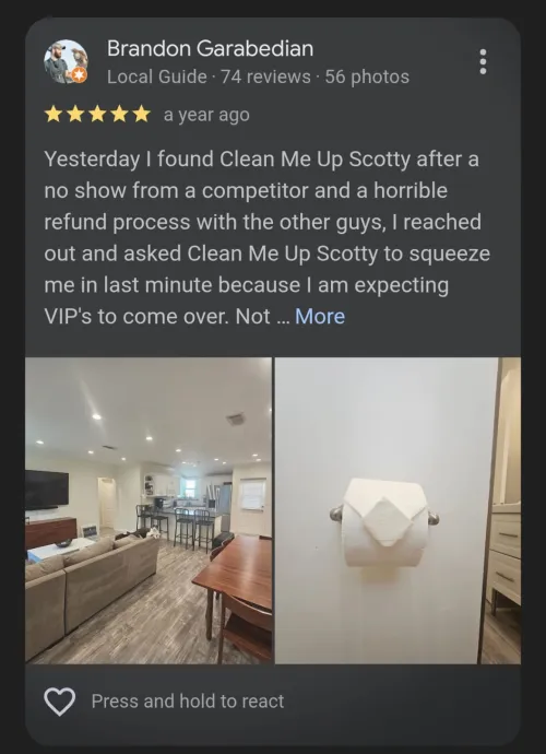 Google review screenshot