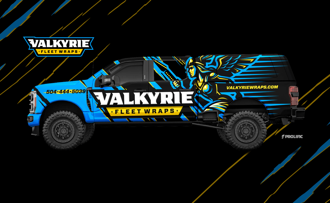 After: Valkyrie Fleet Wraps truck wrap design