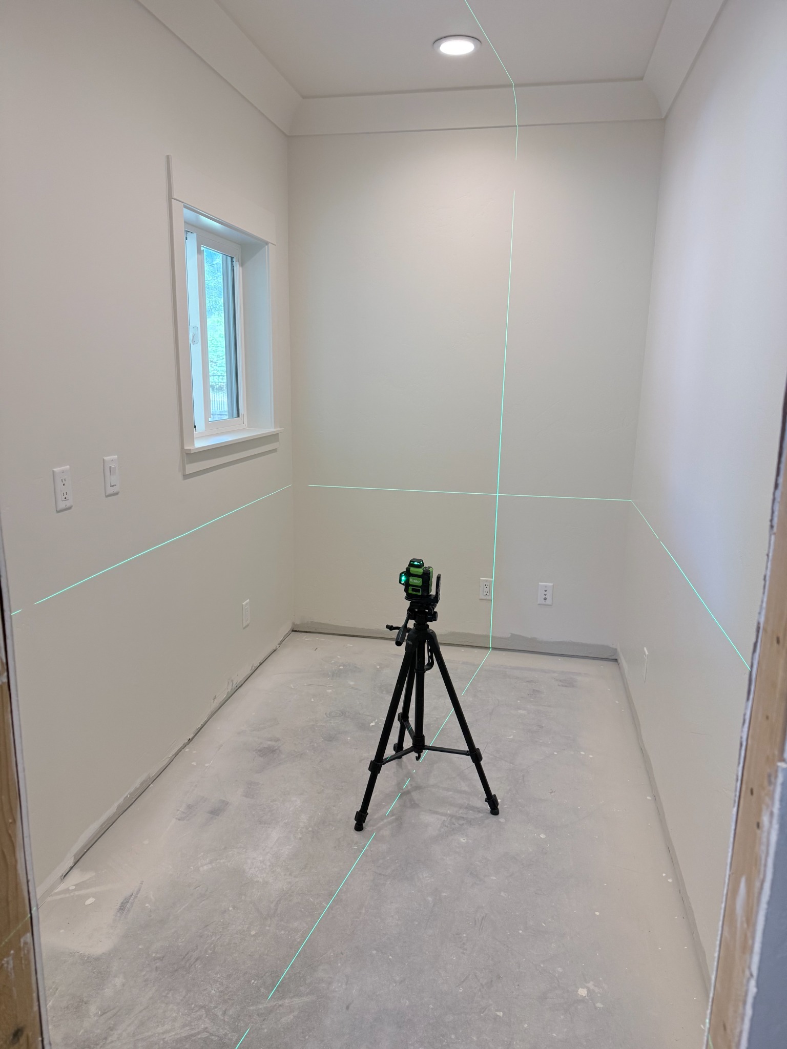 Empty room before custom walk-in pantry construction
