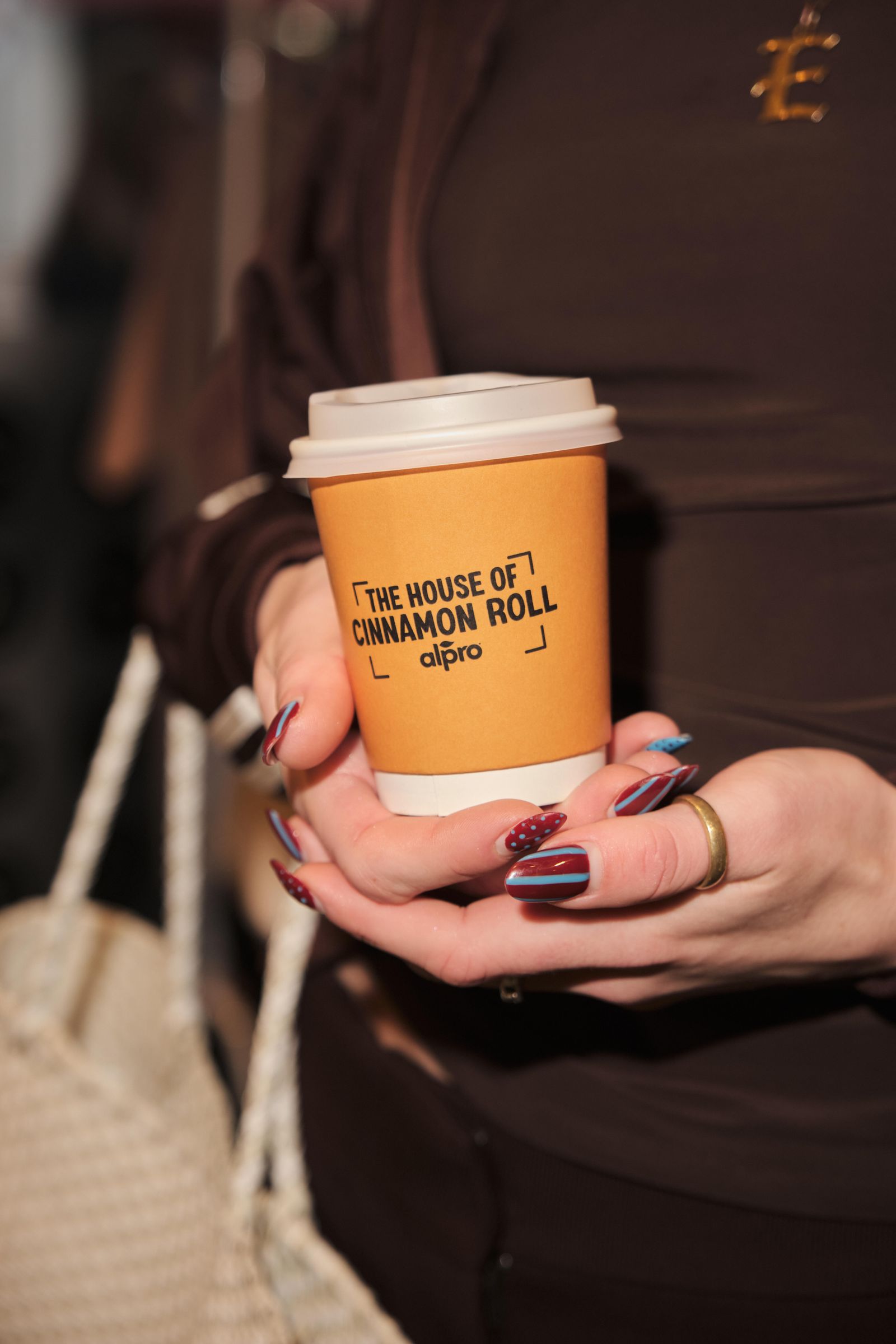 Branded cup at a brand activation