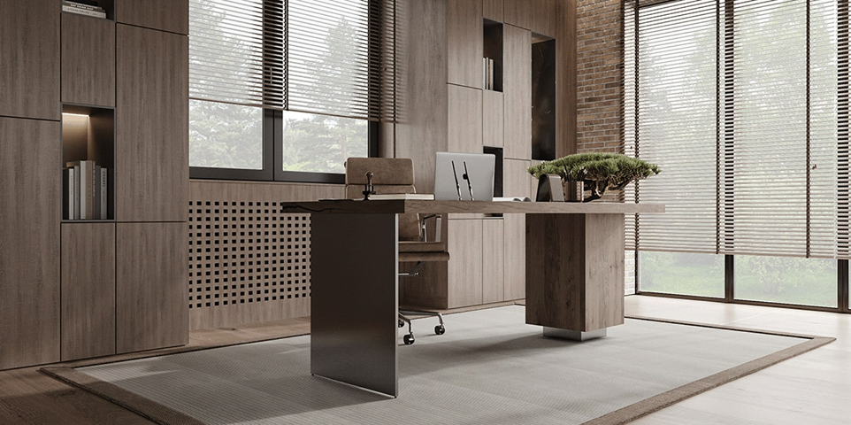 Modern Dubai kitchen design with bespoke joinery and integrated appliances.