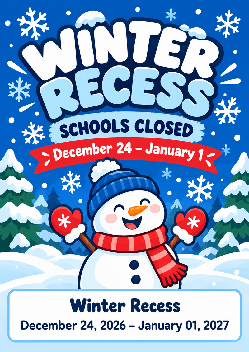 Winter Recess flyer