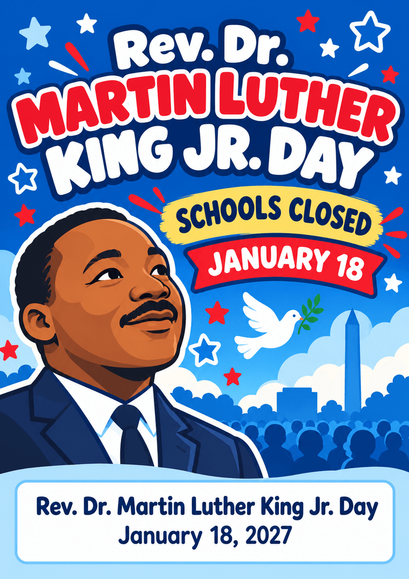 Martin Luther King Jr. Day flyer