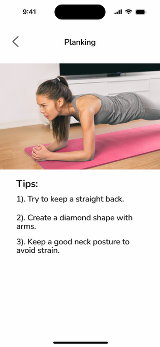 Original plank exercise instructions design