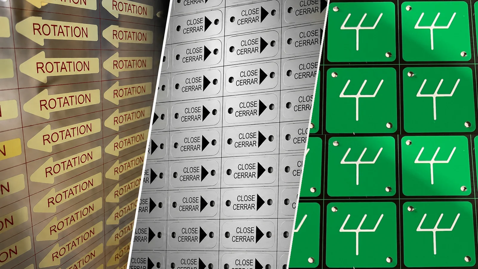 Etched metal nameplates, legend plates, and equipment tags by Specialty Nameplate