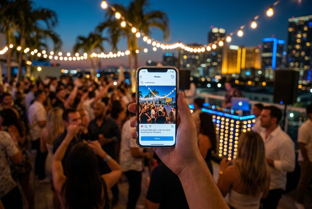 Guest posting FWD's open-air nightclub party on Instagram
