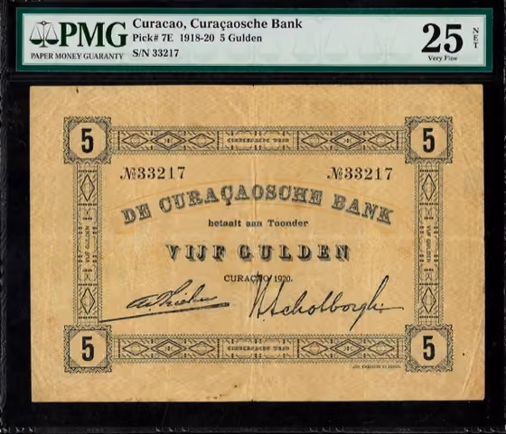 5 Gulden 1918, kavel 2029 uit Papiergeldveiling 1 van Schulman