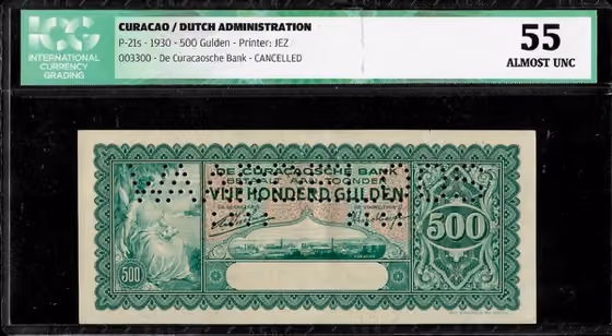 500 Gulden Specimen 1930, kavel 2030 uit Papiergeldveiling 1 van Schulman