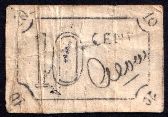 10 Cents 1942, kavel 1106 uit Papiergeldveiling 6 van Schulman