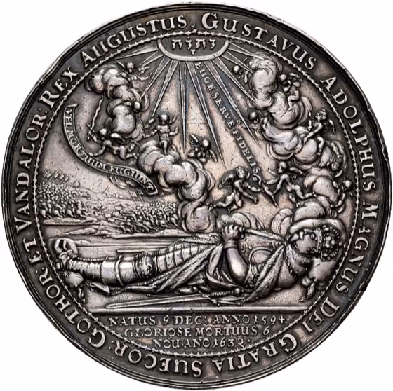 MEDAL - FUNERAL OF GUSTAV II ADOLF IN STOCKHOLM by S. Dadler., lot 135 from Schulman Veiling 390