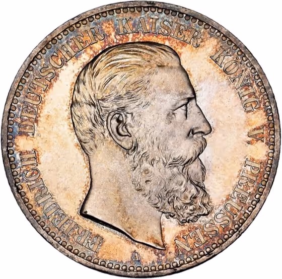 5 Mark 1888, lot 161 from Schulman Veiling 389