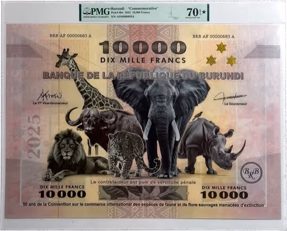 10,000 Francs 2025, kavel 68 uit Papiergeldveiling 7 van Schulman