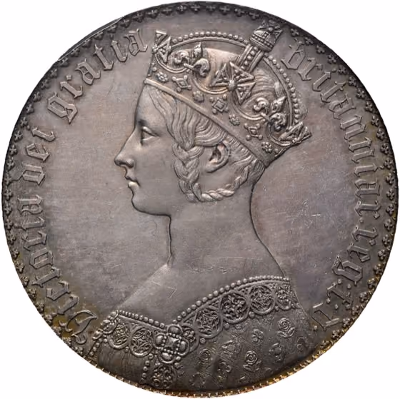 Crown 1847, lot 1083 from Schulman Veiling 387