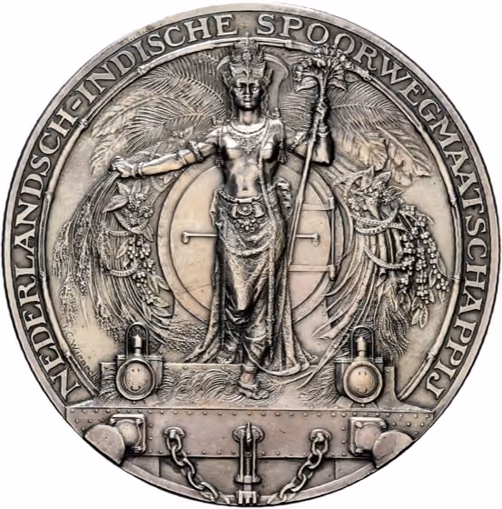 50 Jarig Bestaan Nederlandsch-indische Spoorwegmaatschappij, kavel 1535 uit Veiling 381 van Schulman