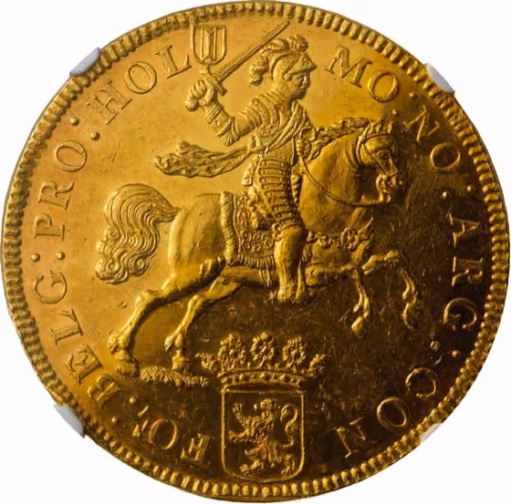 Zilveren rijder of dukaton 1687, lot 661 from Schulman Veiling 368