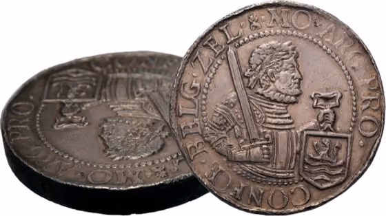 Piedfort Nederlandse rijksdaalder 1643, lot 735 from Schulman Veiling 368