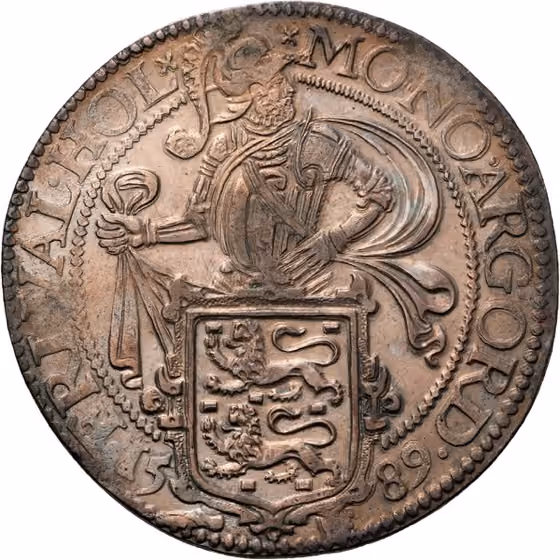 Leeuwendaalder 1589, kavel 522 uit Veiling 366 van Schulman