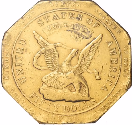 50 Dollars 1851, kavel 259 uit Veiling 366 van Schulman