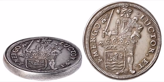 Piedfort daalder van 30 stuiver 1683, lot 108 from Schulman Veiling 354