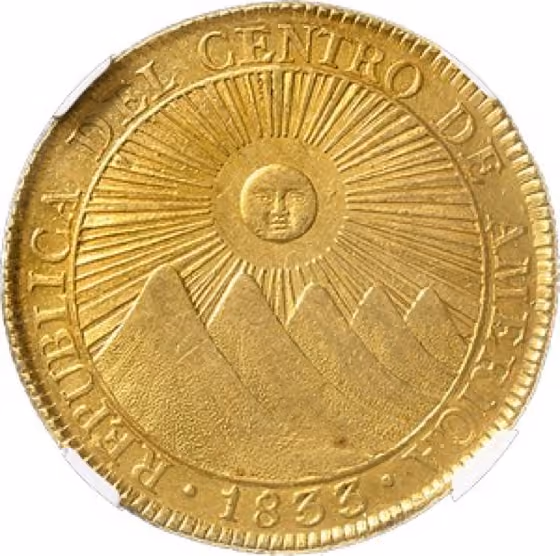 8 Escudos 1833, kavel 829 uit Veiling 352 van Schulman