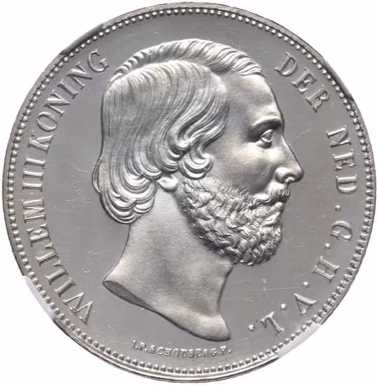 21/2 Gulden of rijksdaalder. 1860, lot 67 from Schulman Selectie Veiling 380