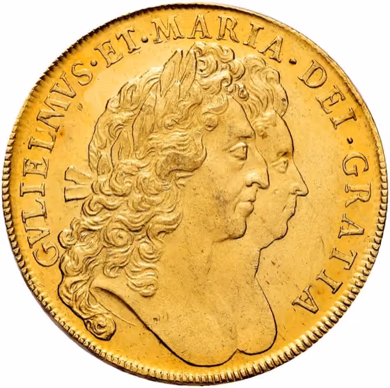 5 Guineas 1692, lot 38 from Schulman Selectie Veiling 380