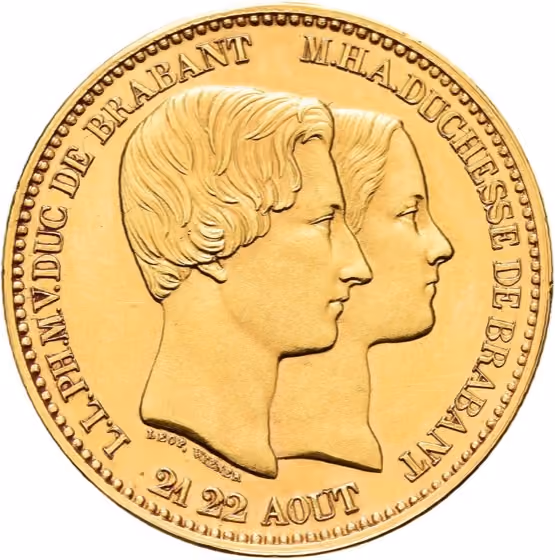 Hybrid 10 Centimes in Gold 1853, kavel 1011 uit Selectie Veiling 375 van Schulman