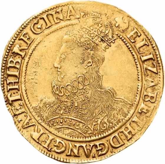 Pound Sovereign of 20 shillings 1598, kavel 1023 uit Selectie Veiling 375 van Schulman