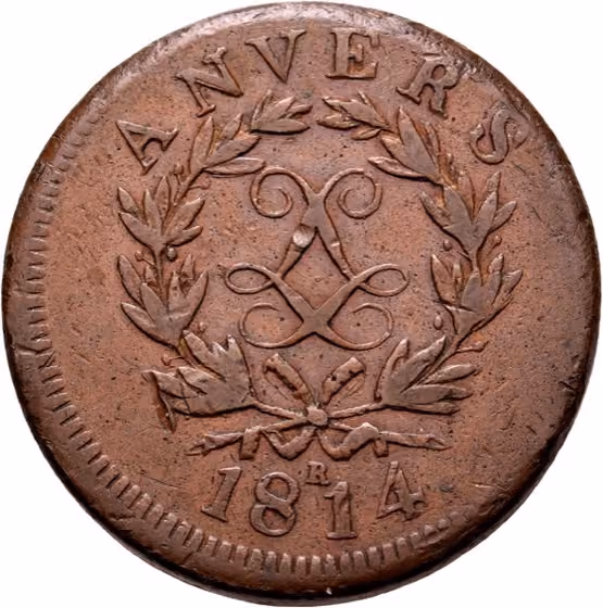 10 Centiem 1814, lot 3123 from Schulman E - Veiling 2