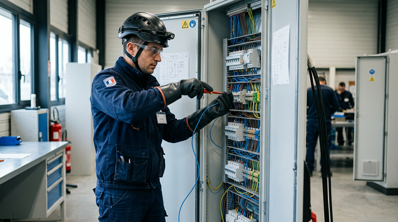 Technicien CDVA en intervention électrique