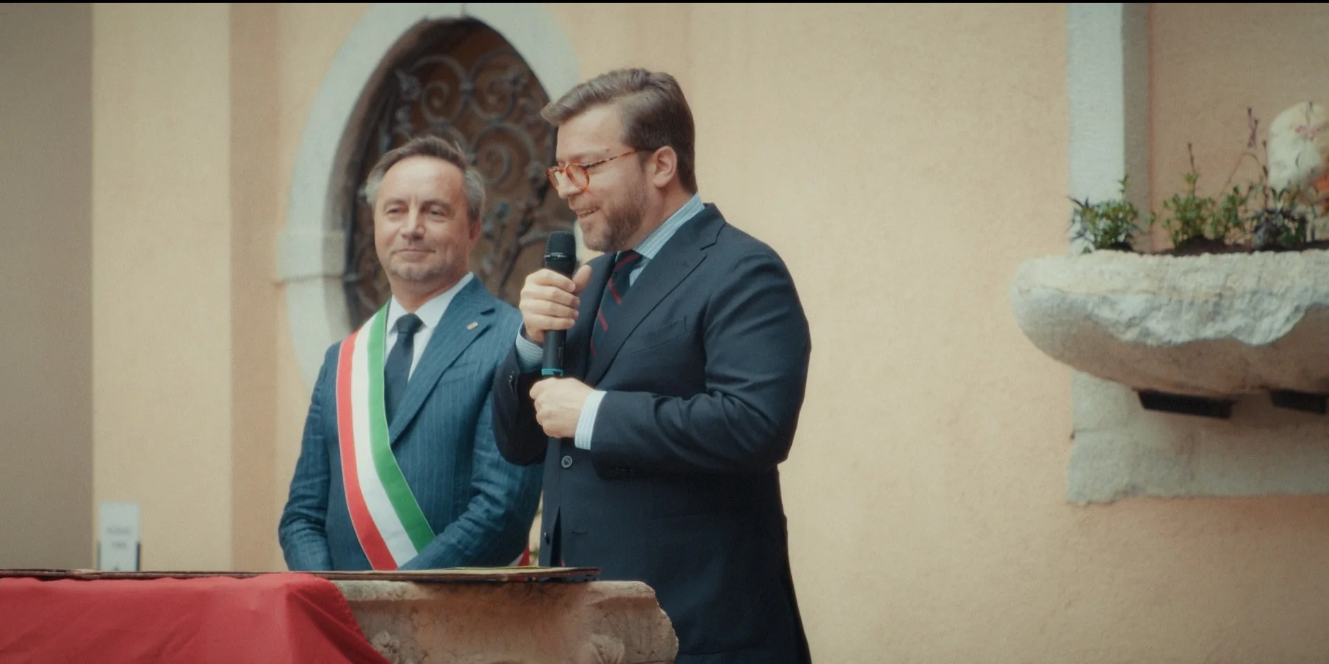 Intervento istituzionale durante l'inaugurazione della mostra