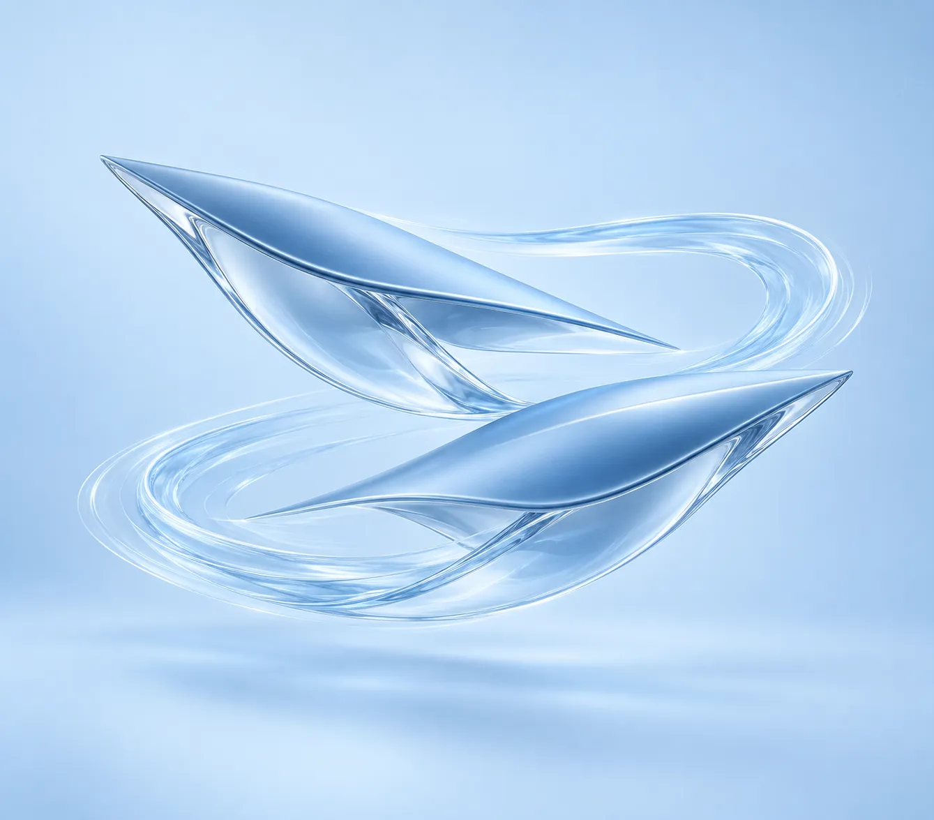 Blue sculptural illustration for Aviation