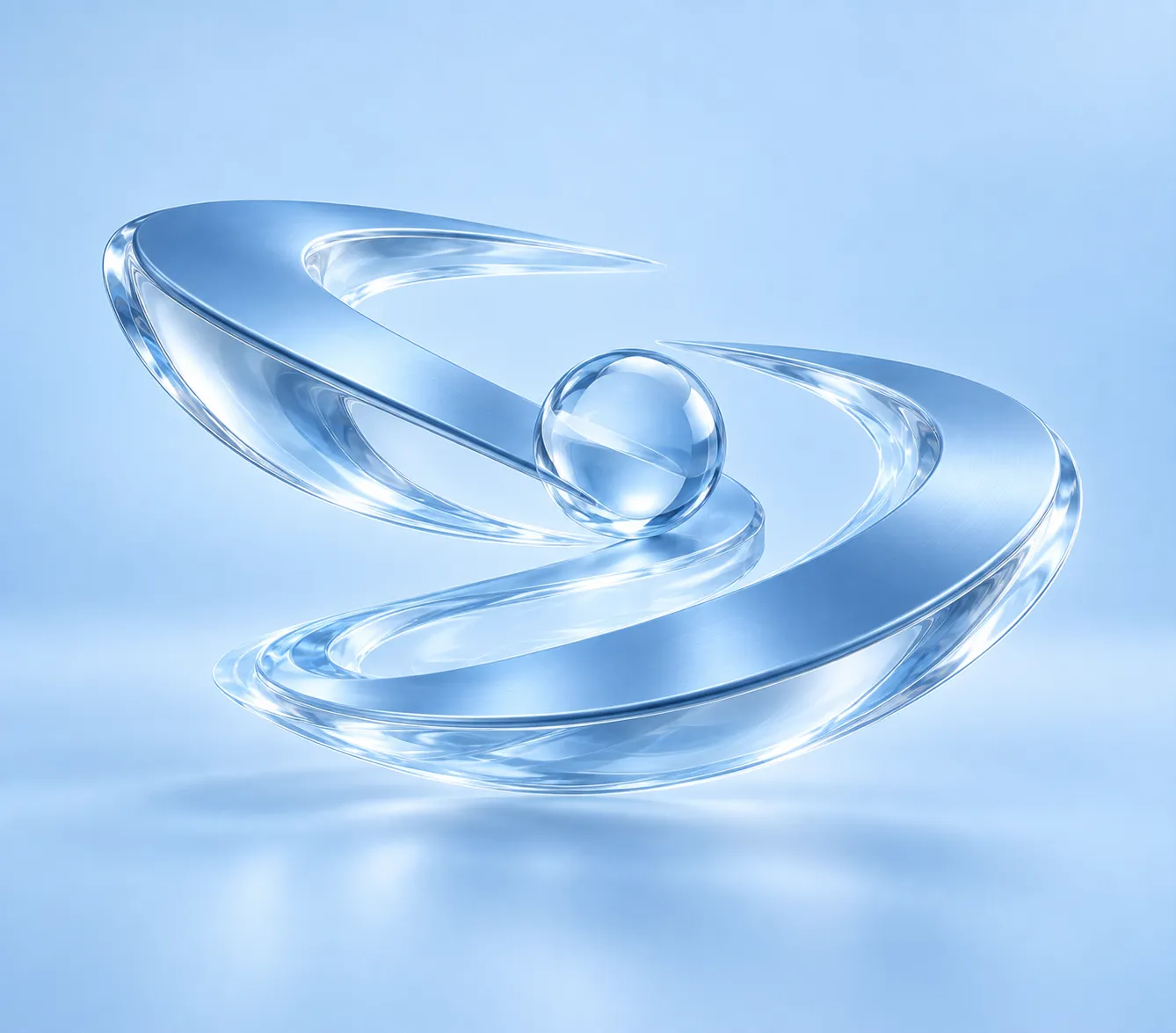 Blue sculptural illustration for Mobility