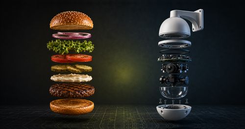 Burger King Whopper and a security camera