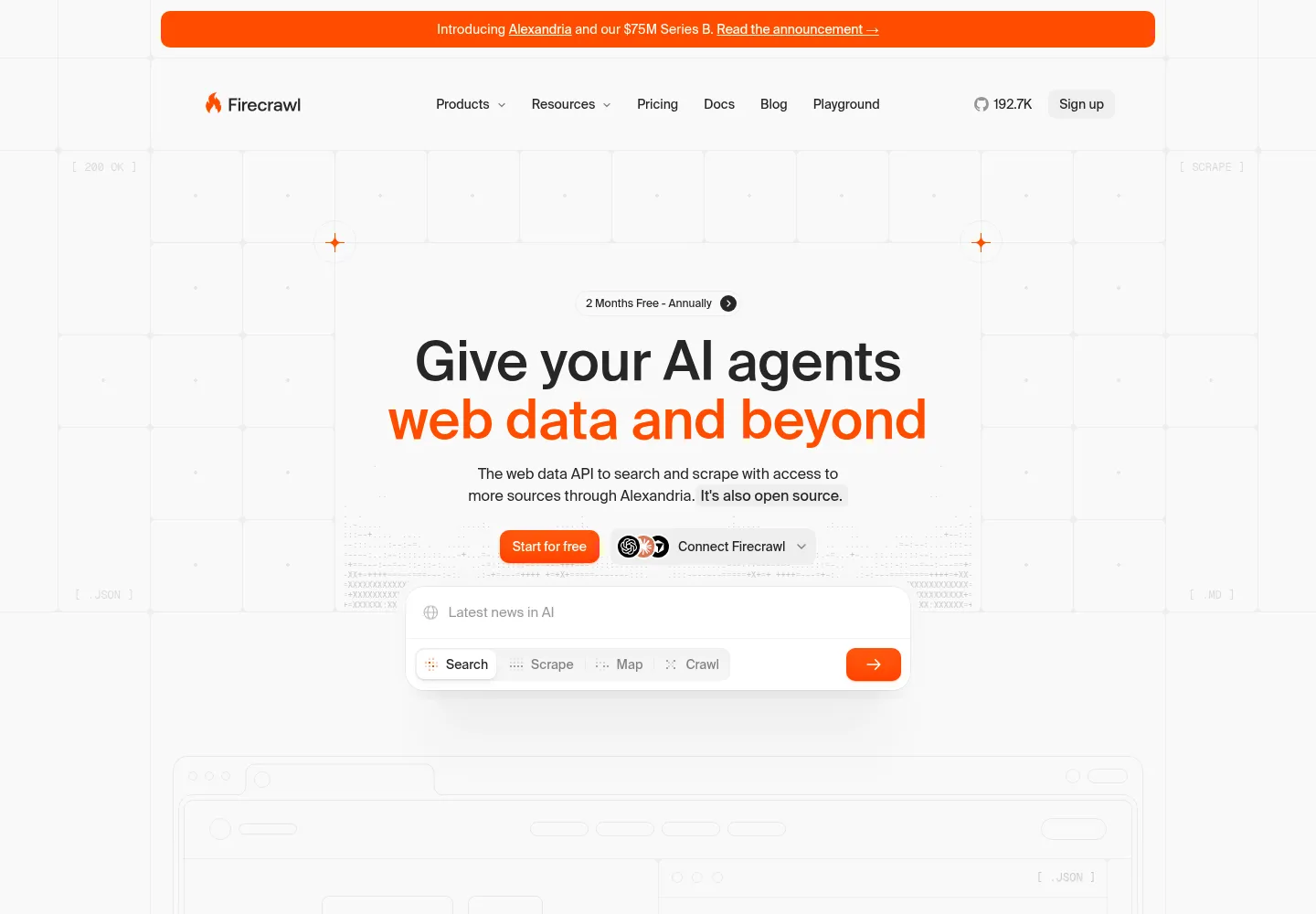 Firecrawl official website preview