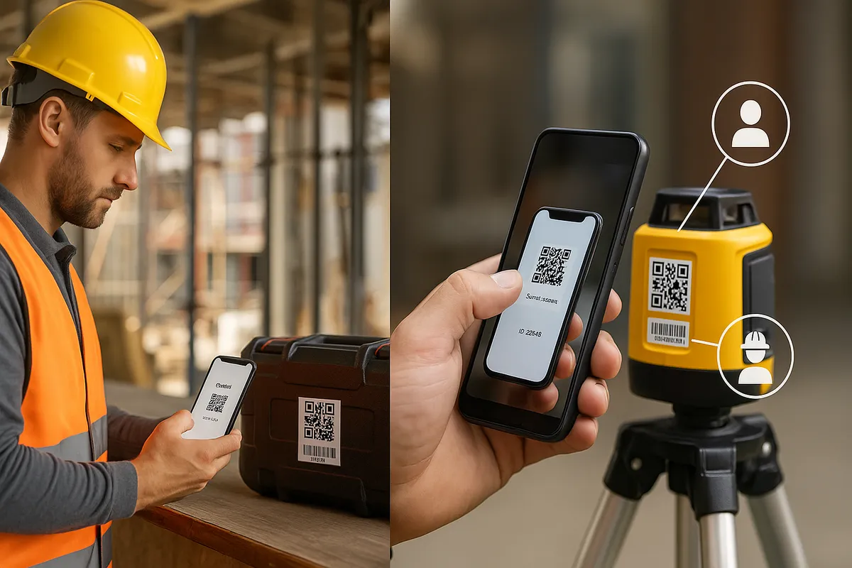 Traçabilité matériel de chantier par QR code et codes-barres lors des sorties et retours d’outillage