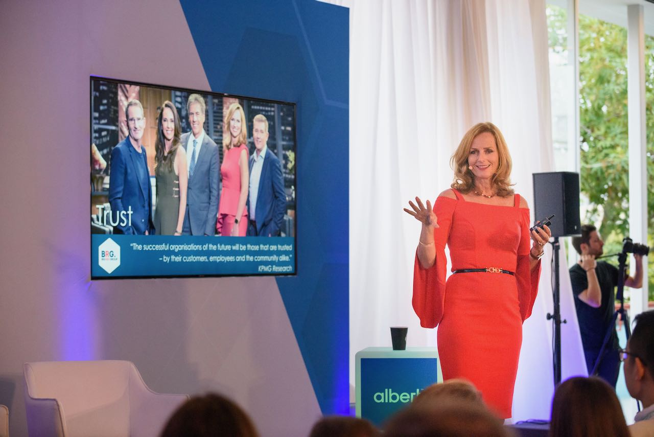 Naomi Simson keynote speaker on stage