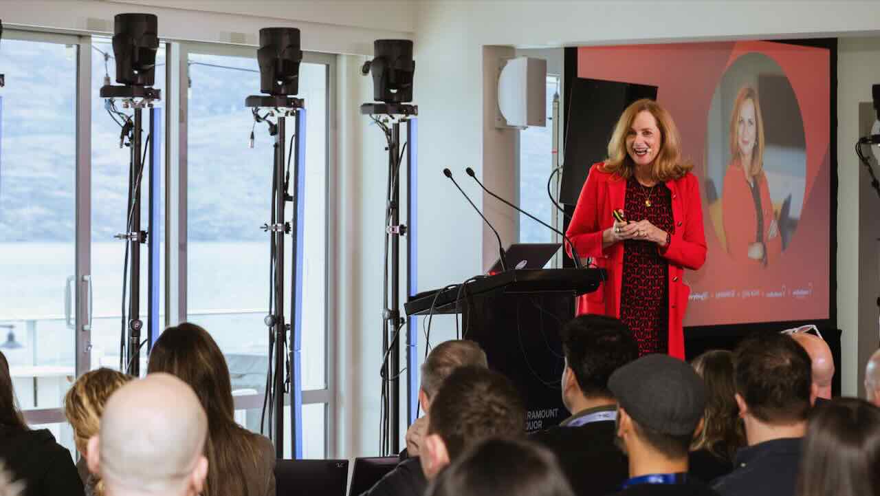 Naomi Simson keynote speaker on stage