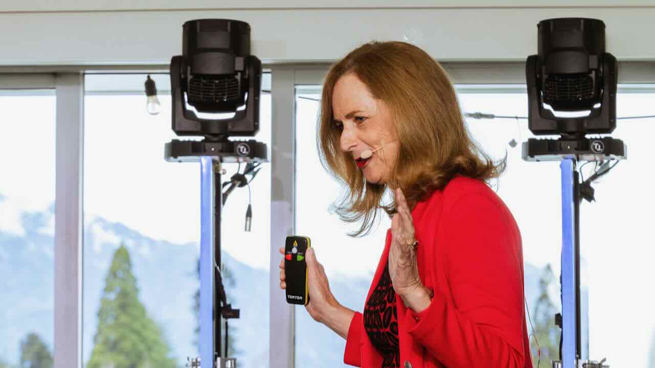 Naomi Simson keynote speaker on stage