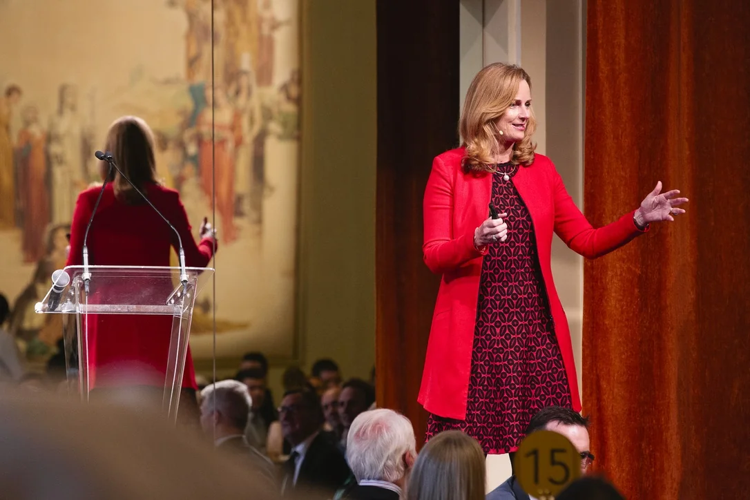 Naomi Simson speaking on stage