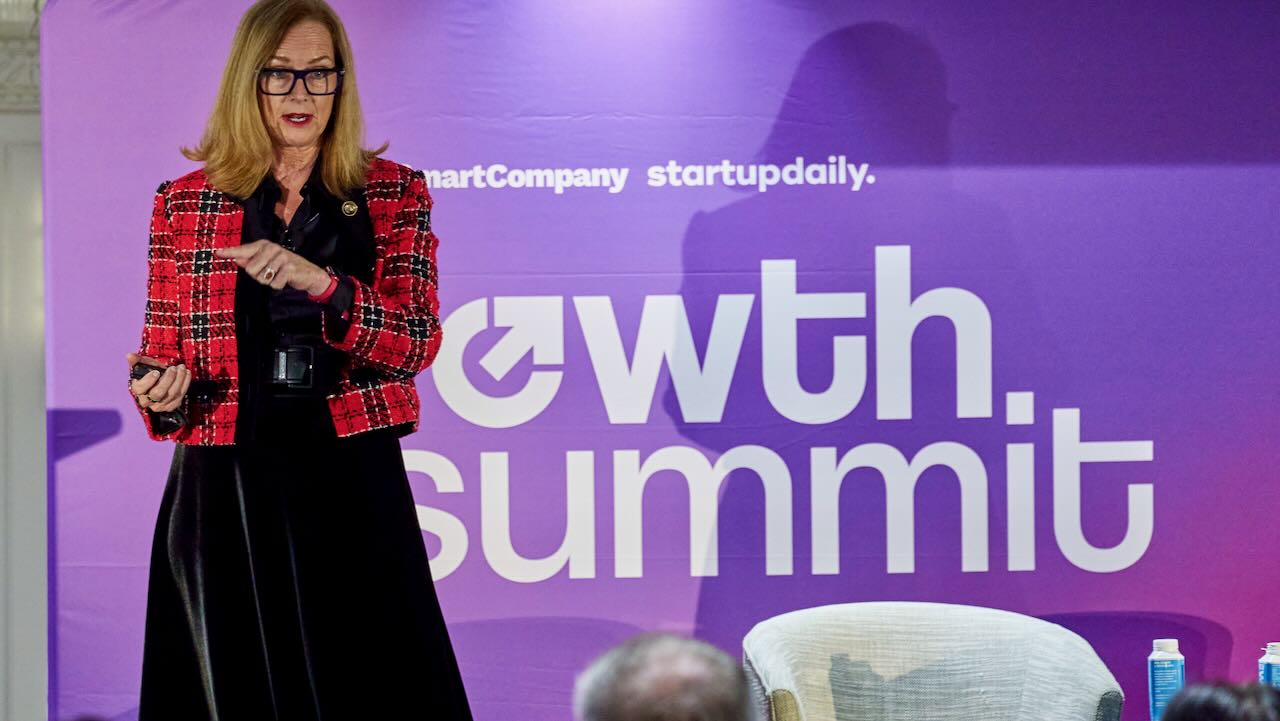 Naomi Simson delivering the opening keynote at Growth Summit Sydney, Swissotel, June 2026