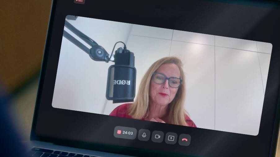Naomi Simson delivering a virtual strategy presentation for the Ella Bach&eacute; franchise network