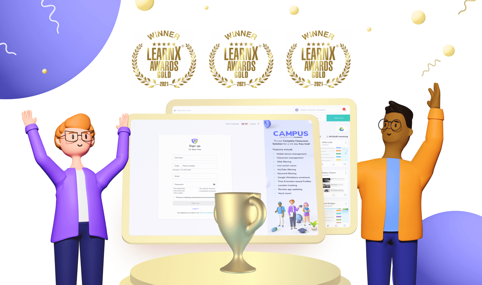 Mobile Guardian & Christel House South Africa win 3 Gold Awards at the 2021 LearnX Awards!