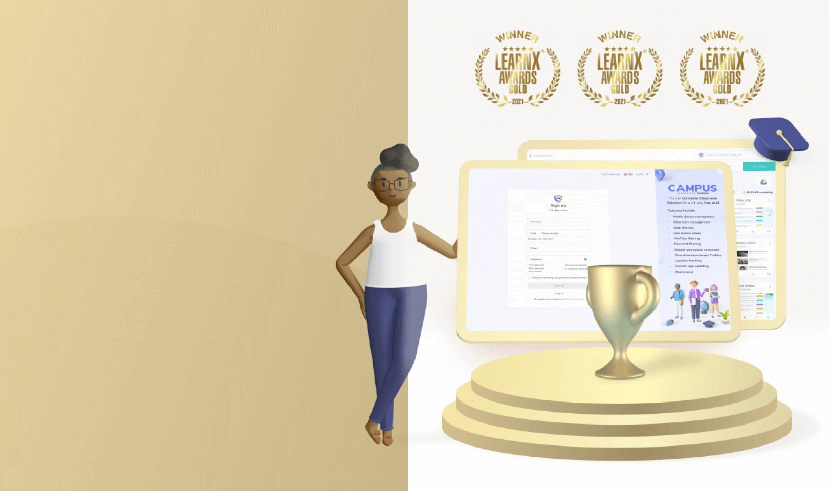 ¡Mobile Guardian y Christel House South Africa Ganan 3 Medallas de Oro en Los Premios LearnX 2021!